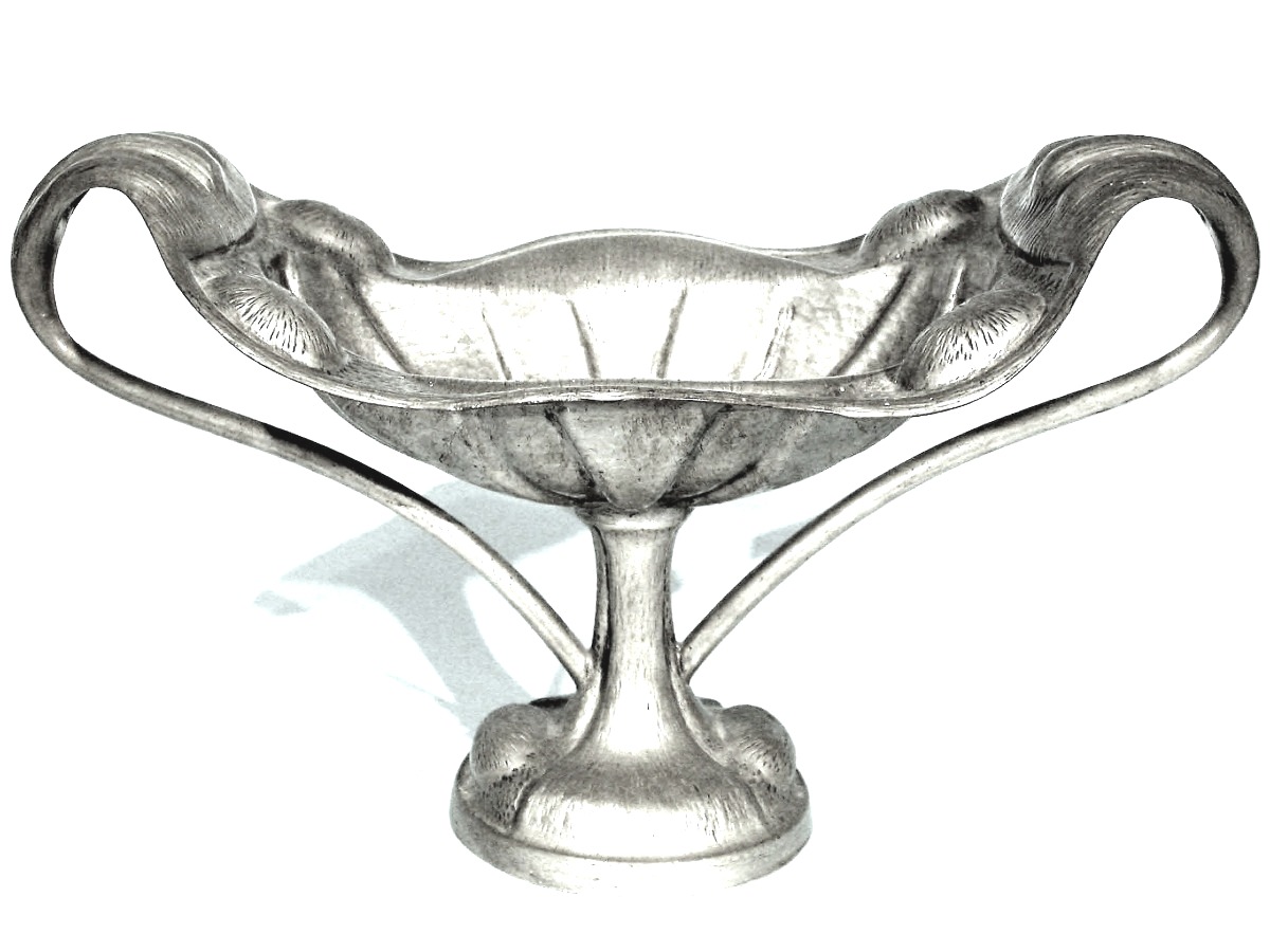 Large "art Deco" Pewter Cup By A. E Chanal-photo-4