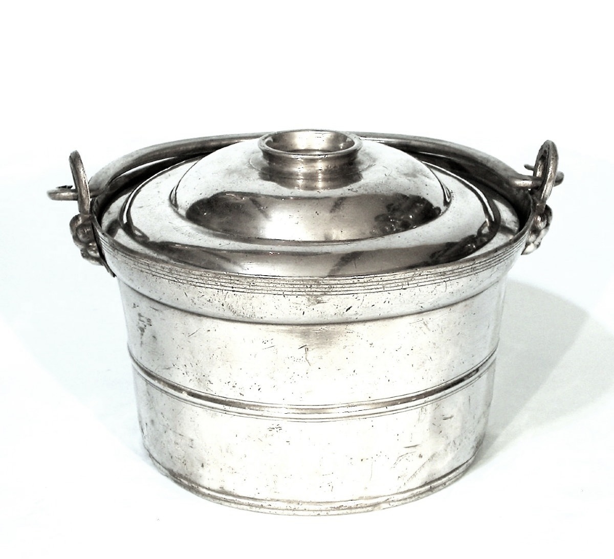 Pewter Dinner Carrier - Clamecy (burgundy), Mid-19th Century-photo-2