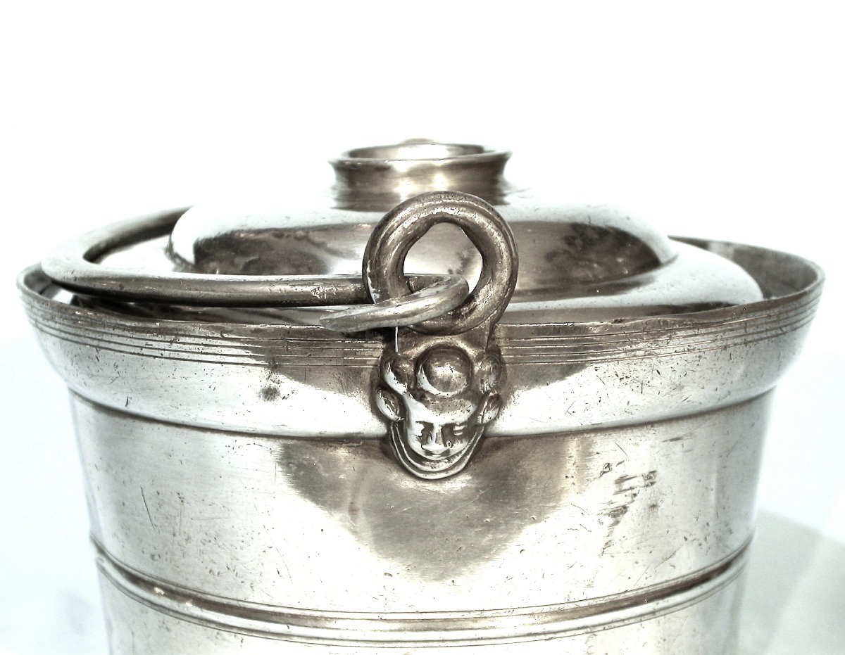Pewter Dinner Carrier - Clamecy (burgundy), Mid-19th Century-photo-3
