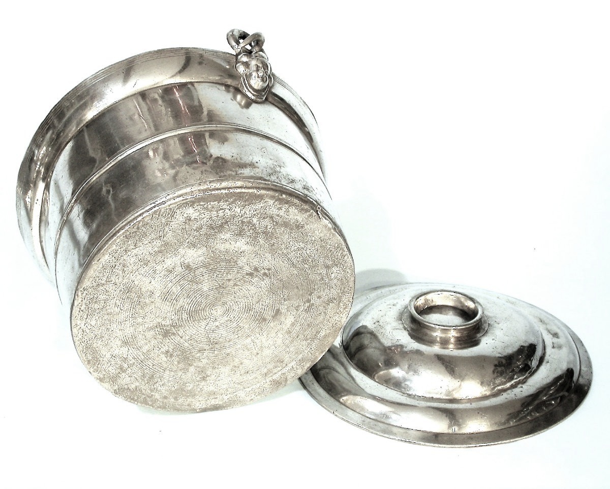 Pewter Dinner Carrier - Clamecy (burgundy), Mid-19th Century-photo-4