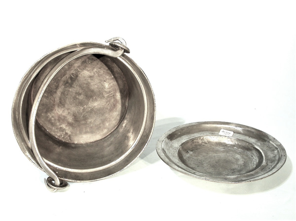 Pewter Dinner Carrier - Clamecy (burgundy), Mid-19th Century-photo-1