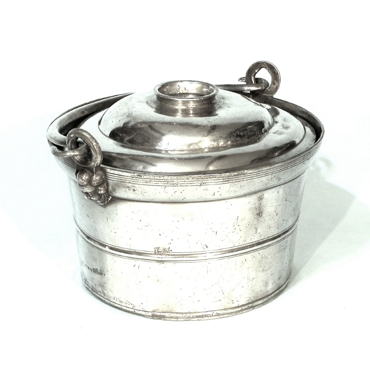 Pewter Dinner Carrier - Clamecy (burgundy), Mid-19th Century-photo-2