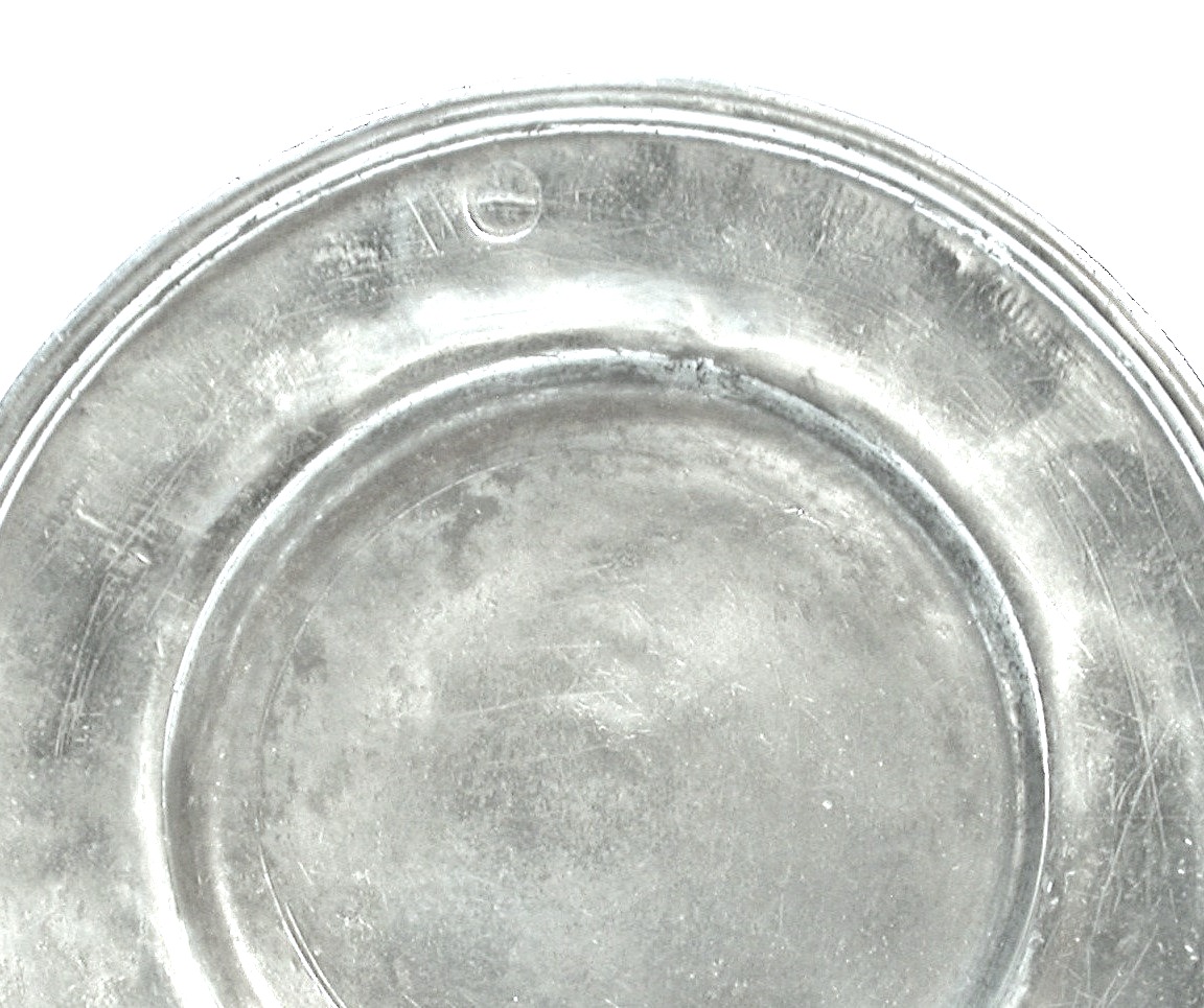 "cardinal" Pewter Dish - Digne-les-bains, 18th Century-photo-3