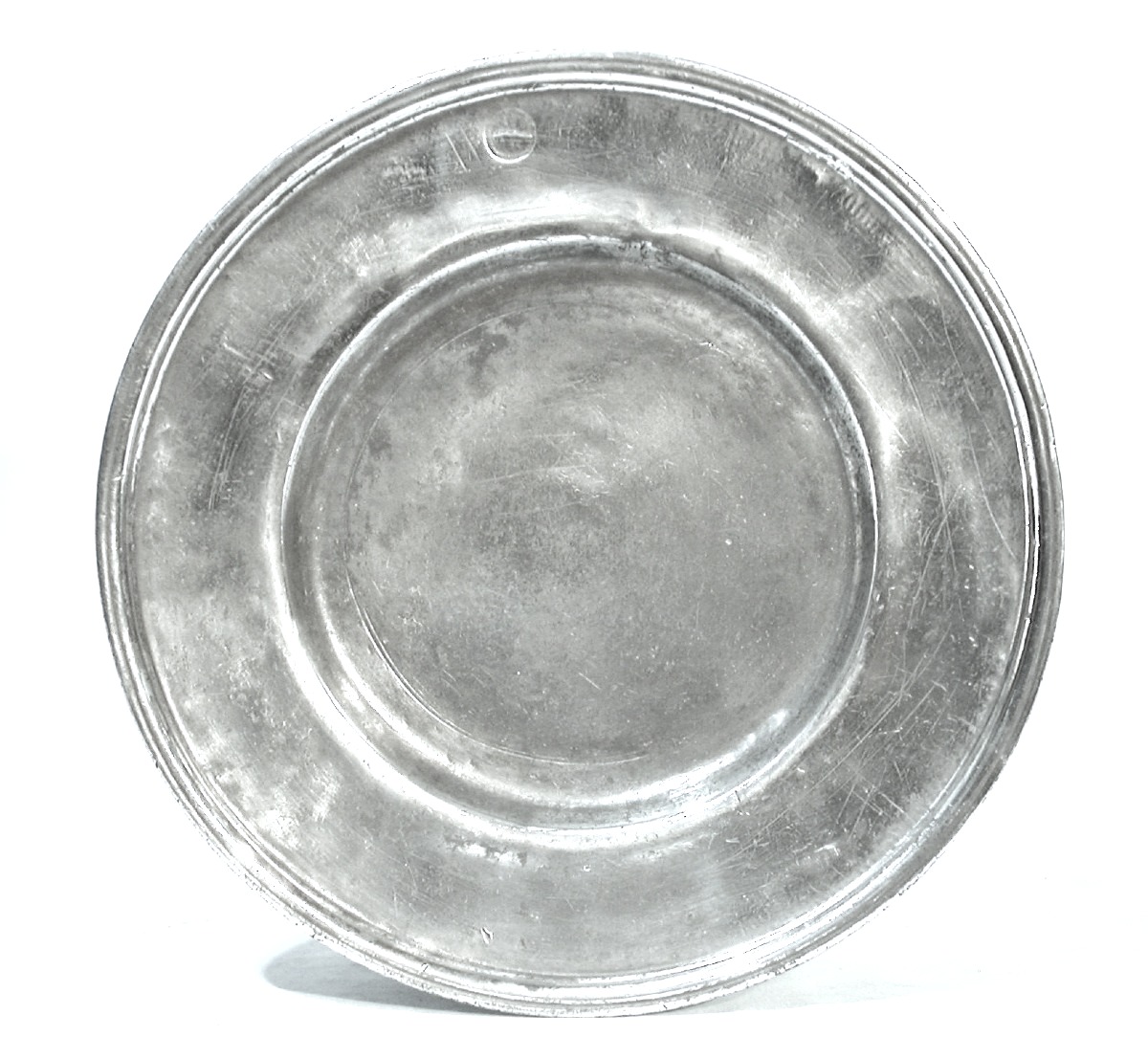 "cardinal" Pewter Dish - Digne-les-bains, 18th Century