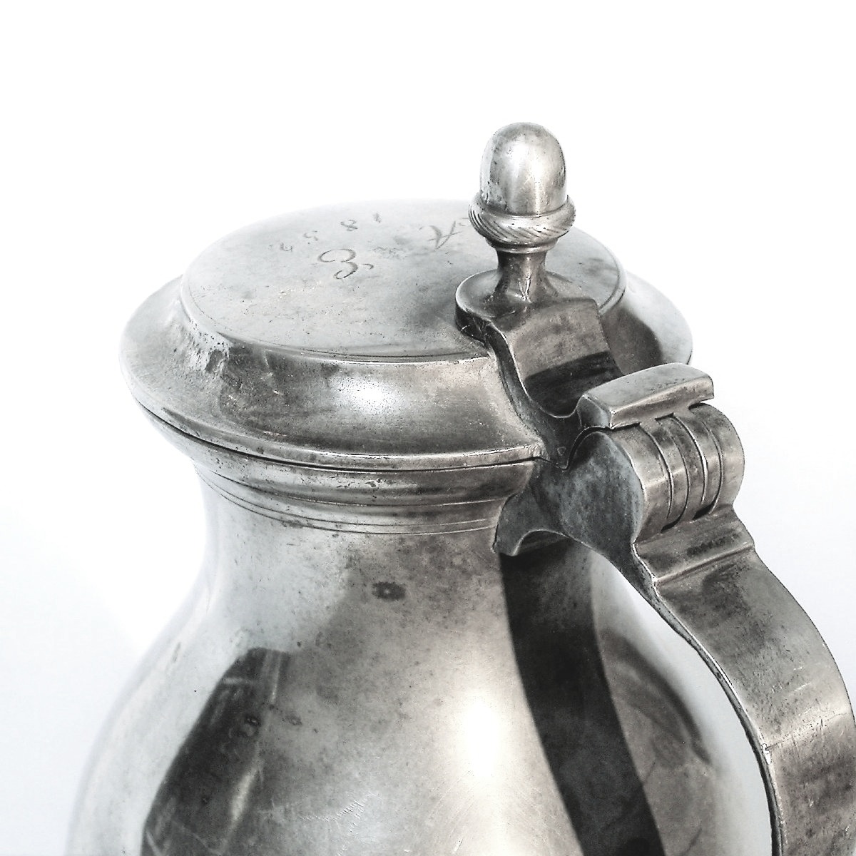 Pewter Wine Pitcher - Salzburg, 19th Century-photo-3