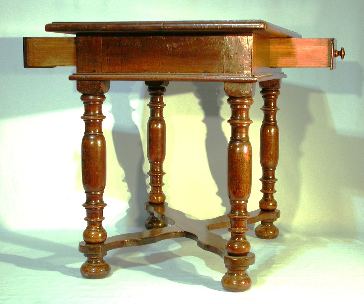 Rare Small Marquetted Table - Early 18th Century-photo-3