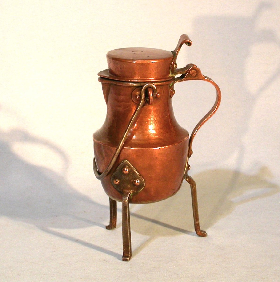 Rare Tiny Copper Coquemar - Circa 1800-photo-2