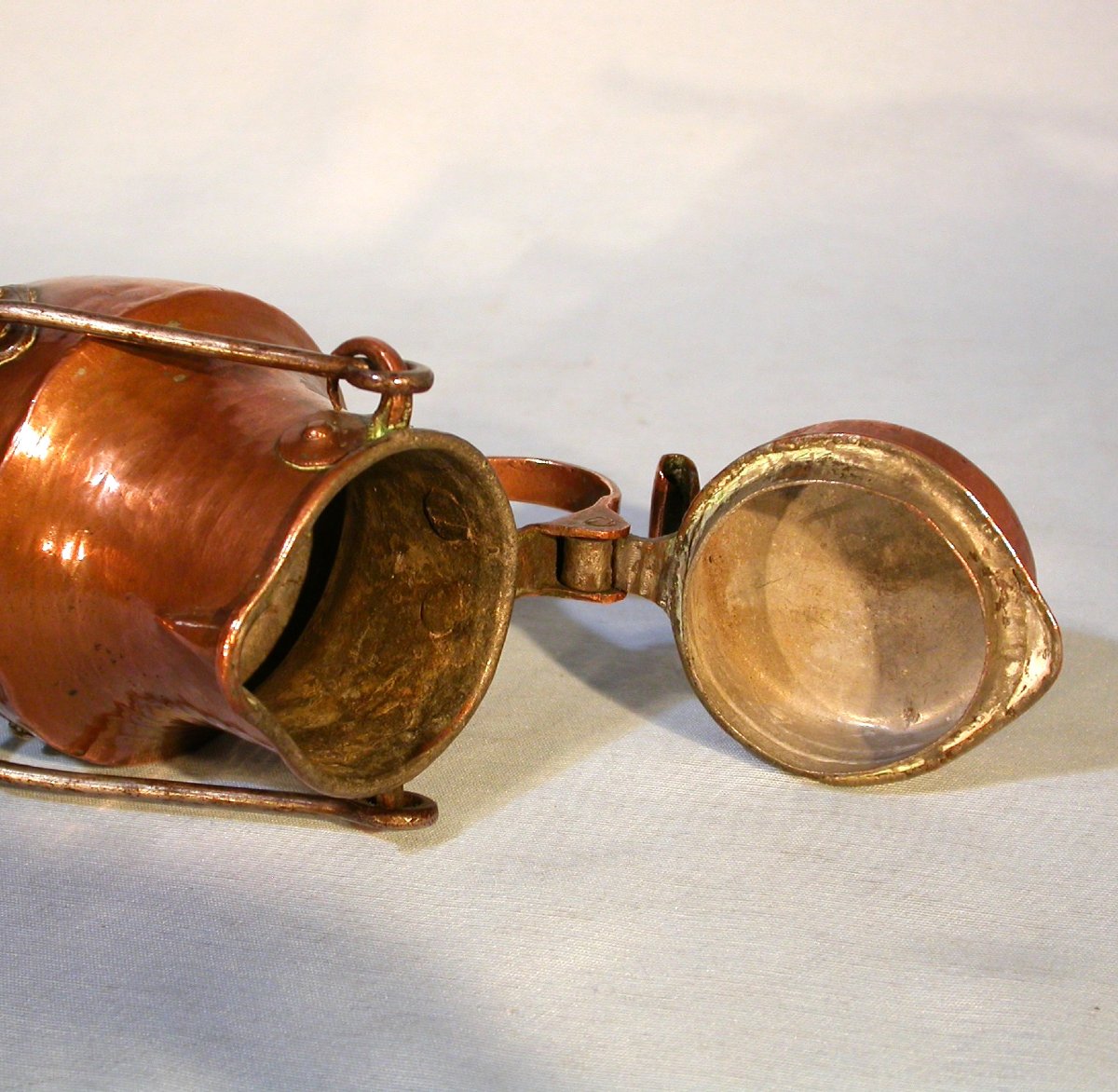 Rare Tiny Copper Coquemar - Circa 1800-photo-7