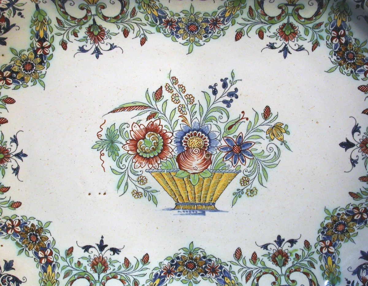 Earthenware Basket - Rouen, Mid-18th Century-photo-2