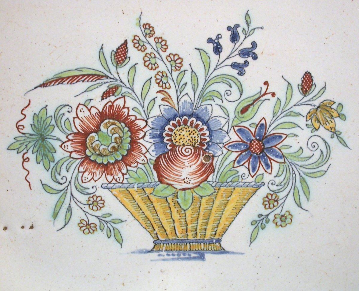 Earthenware Basket - Rouen, Mid-18th Century-photo-3