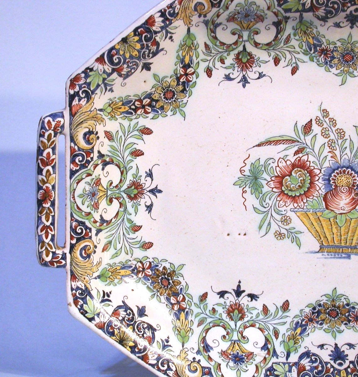 Earthenware Basket - Rouen, Mid-18th Century-photo-4