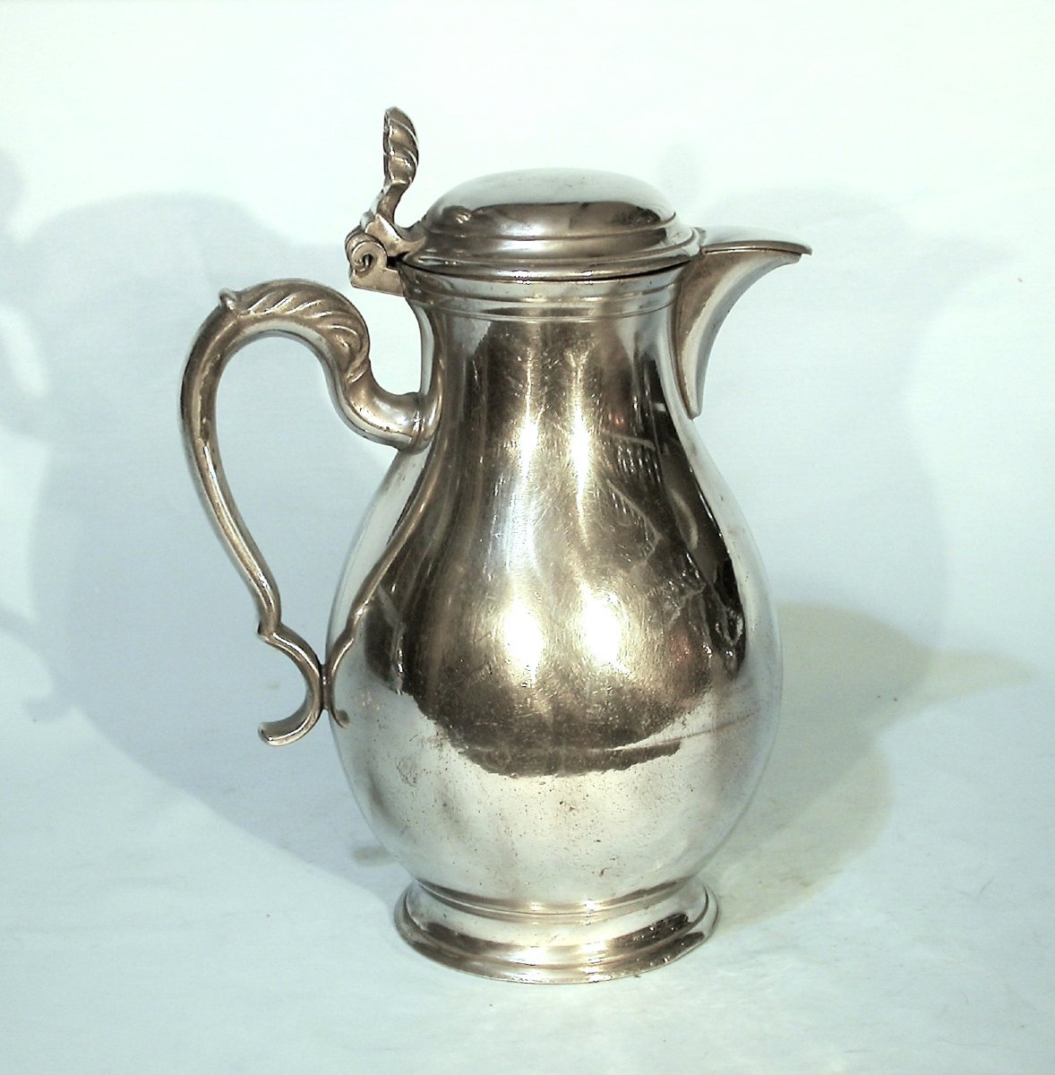 Pewter Wine Pitcher - Brussels, 19th Century-photo-2