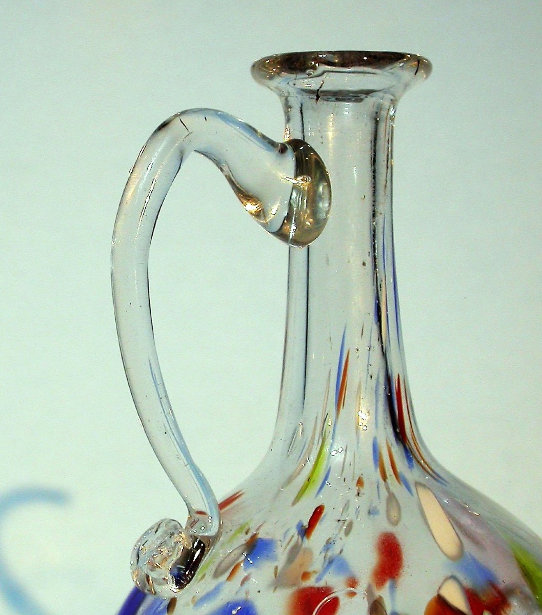 BURETTE DE TABLE EN  VERRE SOUFFLE - HAUTE-NORMANDIE, XIX ème s-photo-3