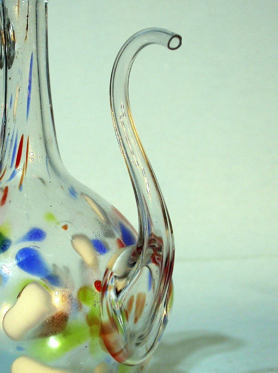 BURETTE DE TABLE EN  VERRE SOUFFLE - HAUTE-NORMANDIE, XIX ème s-photo-4