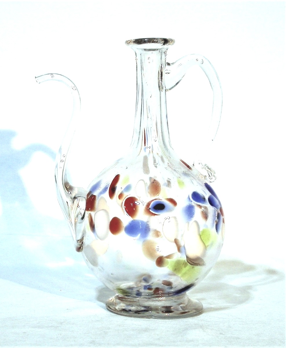 Blown Glass Jug - Normandy, 19th Century-photo-2