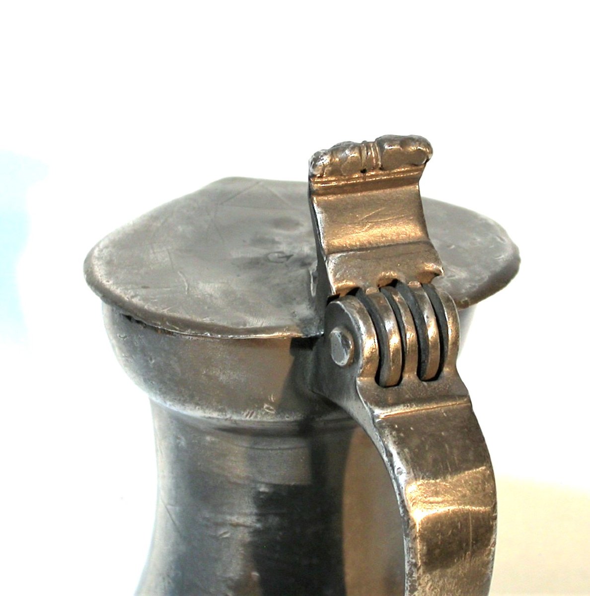 Pewter Wine Pitcher - Paris, 18th Century-photo-4