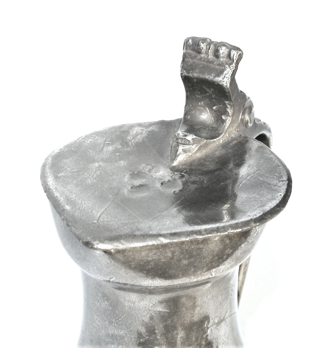 Pewter Wine Pitcher - Paris, 18th Century-photo-3