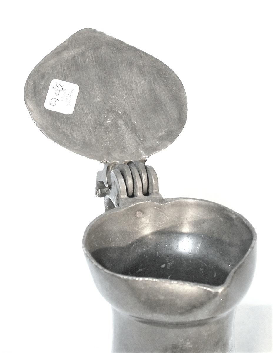 Pewter Wine Pitcher - Paris, 18th Century-photo-2