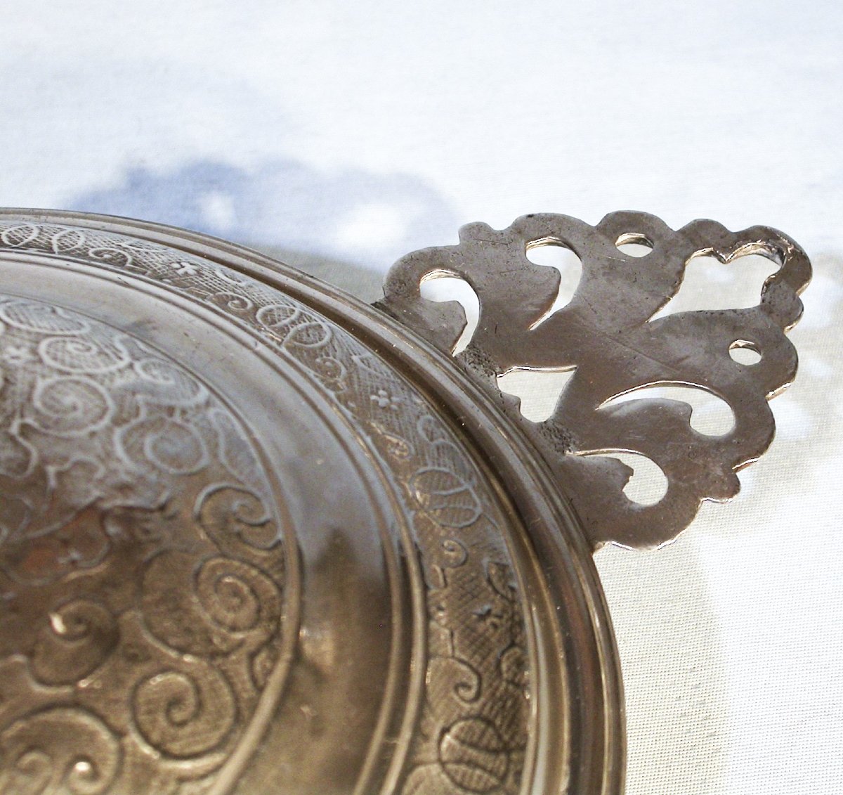 Pewter Bowl - Rouen, 18th Century-photo-3