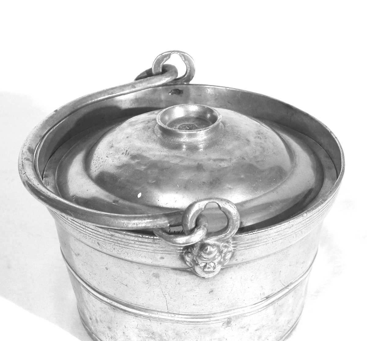 Pewter Dinner Carrier - Clamecy (burgundy), Mid-19th Century-photo-4