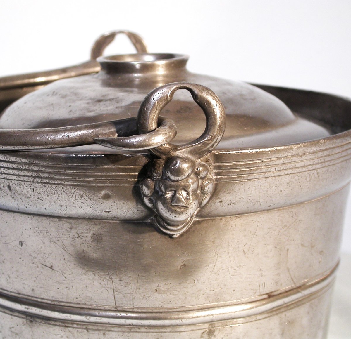Pewter Dinner Carrier - Clamecy (burgundy), Mid-19th Century-photo-1