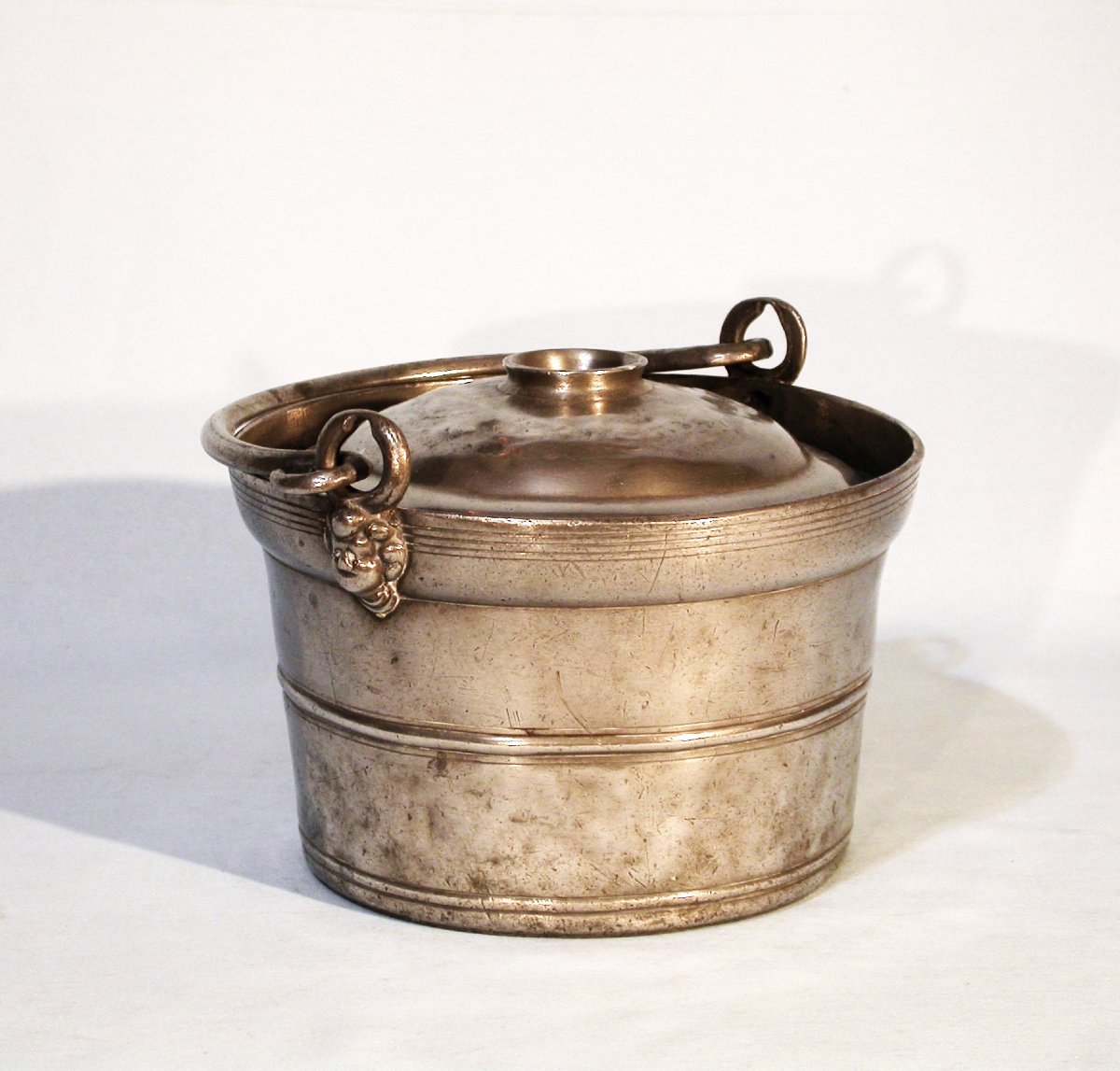 Pewter Dinner Carrier - Clamecy (burgundy), Mid-19th Century-photo-5