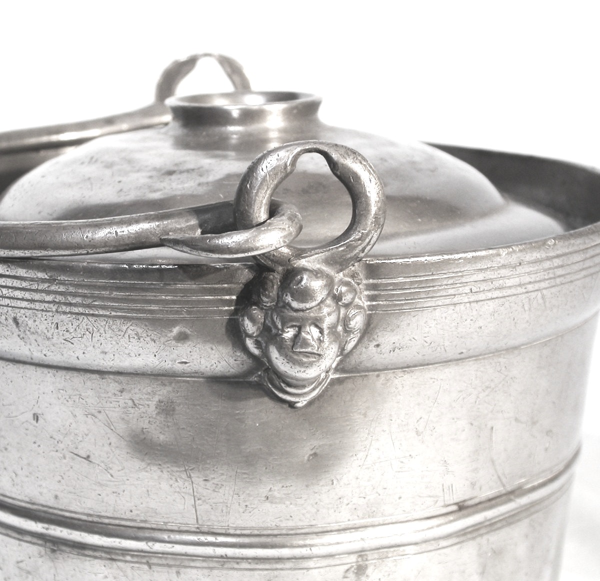 Pewter Dinner Carrier - Clamecy (burgundy), Mid-19th Century-photo-1
