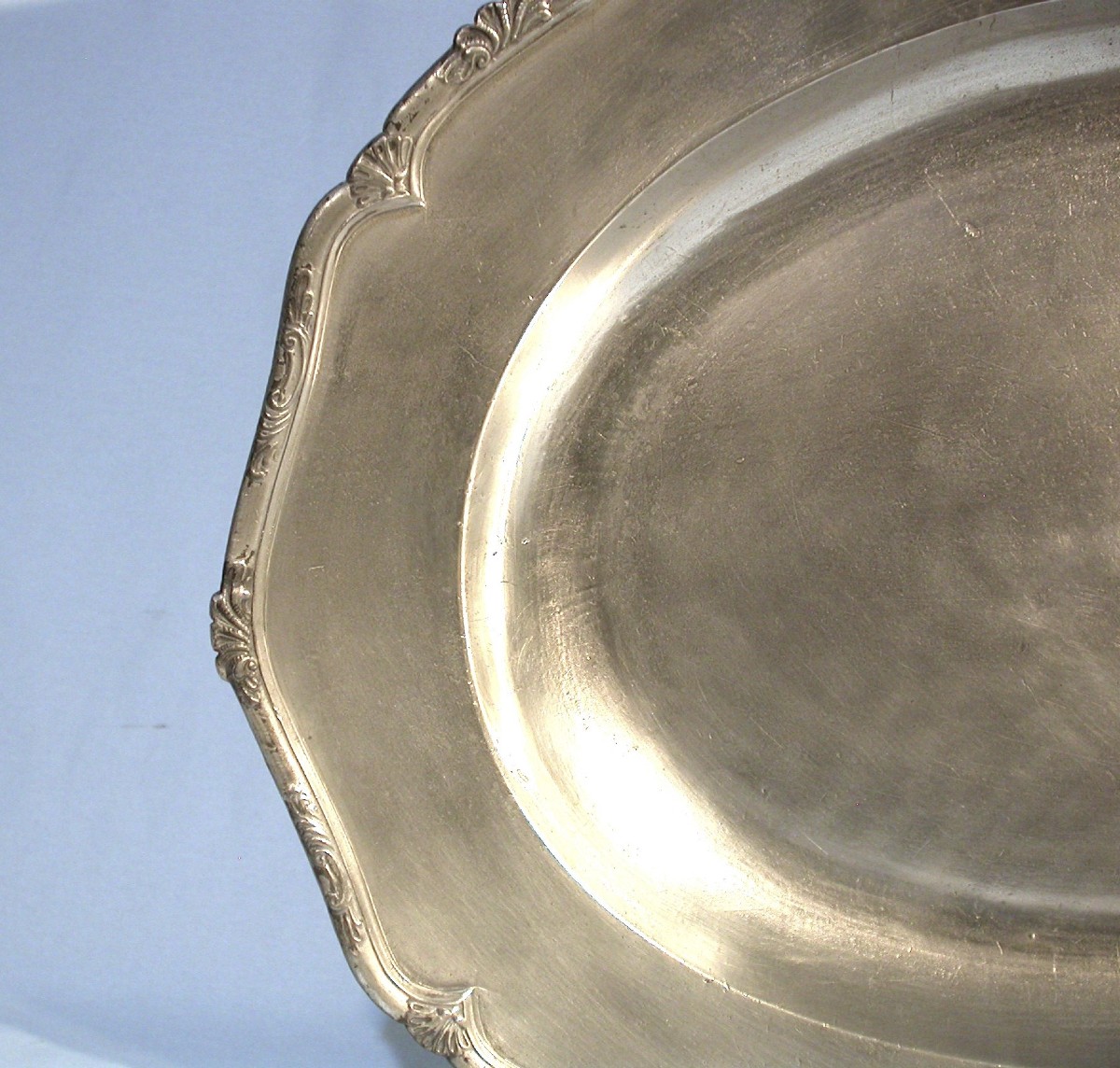 Very Rare Large Pewter Dish - Bergues, 18th Century-photo-3
