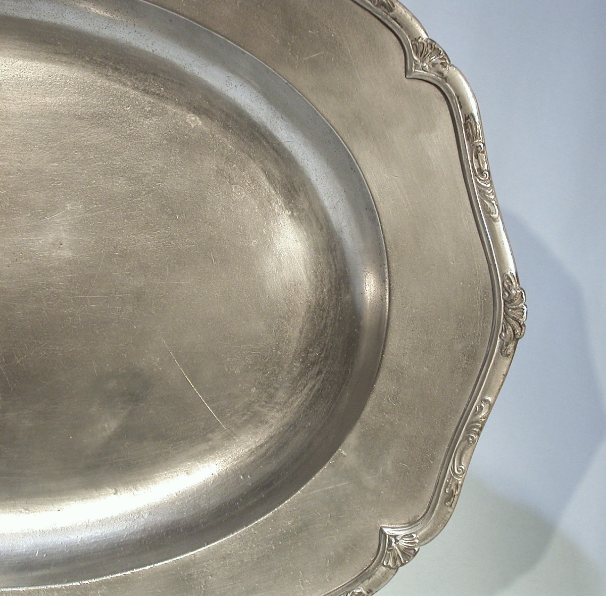 Very Rare Large Pewter Dish - Bergues, 18th Century-photo-4