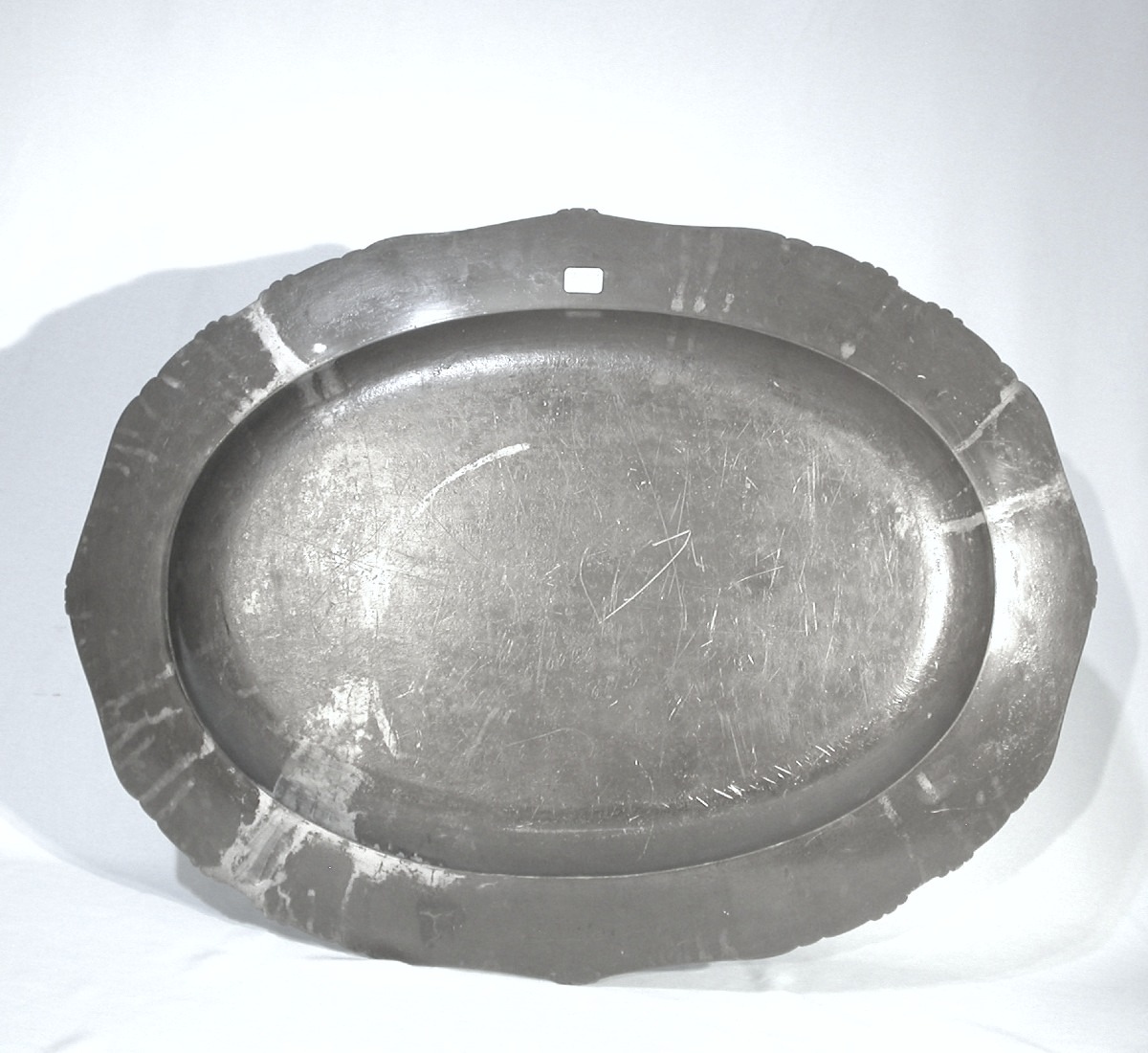 Very Rare Large Pewter Dish - Bergues, 18th Century-photo-2