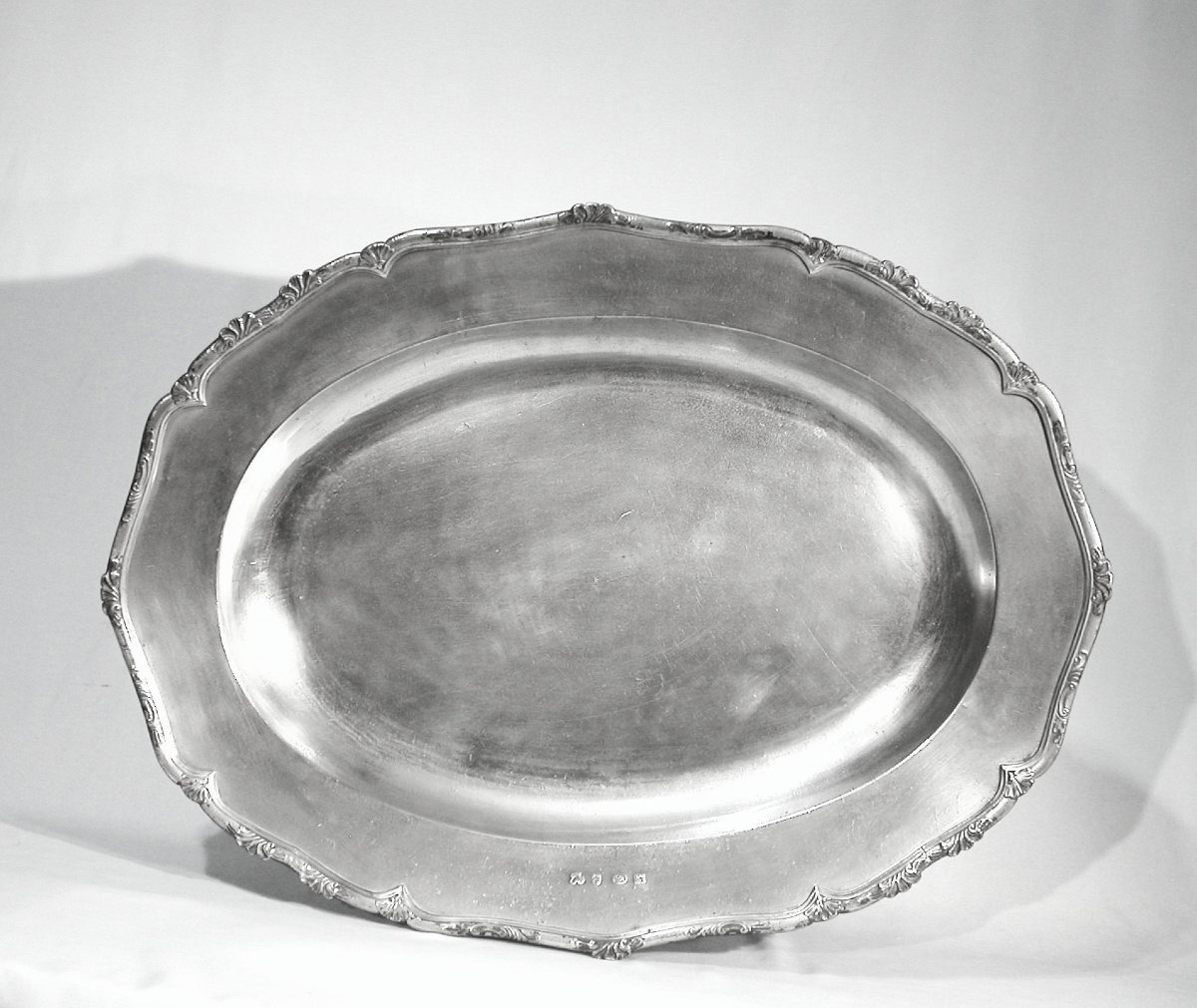 Very Rare Large Pewter Dish - Bergues, 18th Century-photo-5