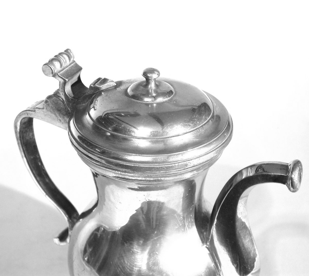 Pewter Oil Jug - Lyon, 19th Century-photo-2