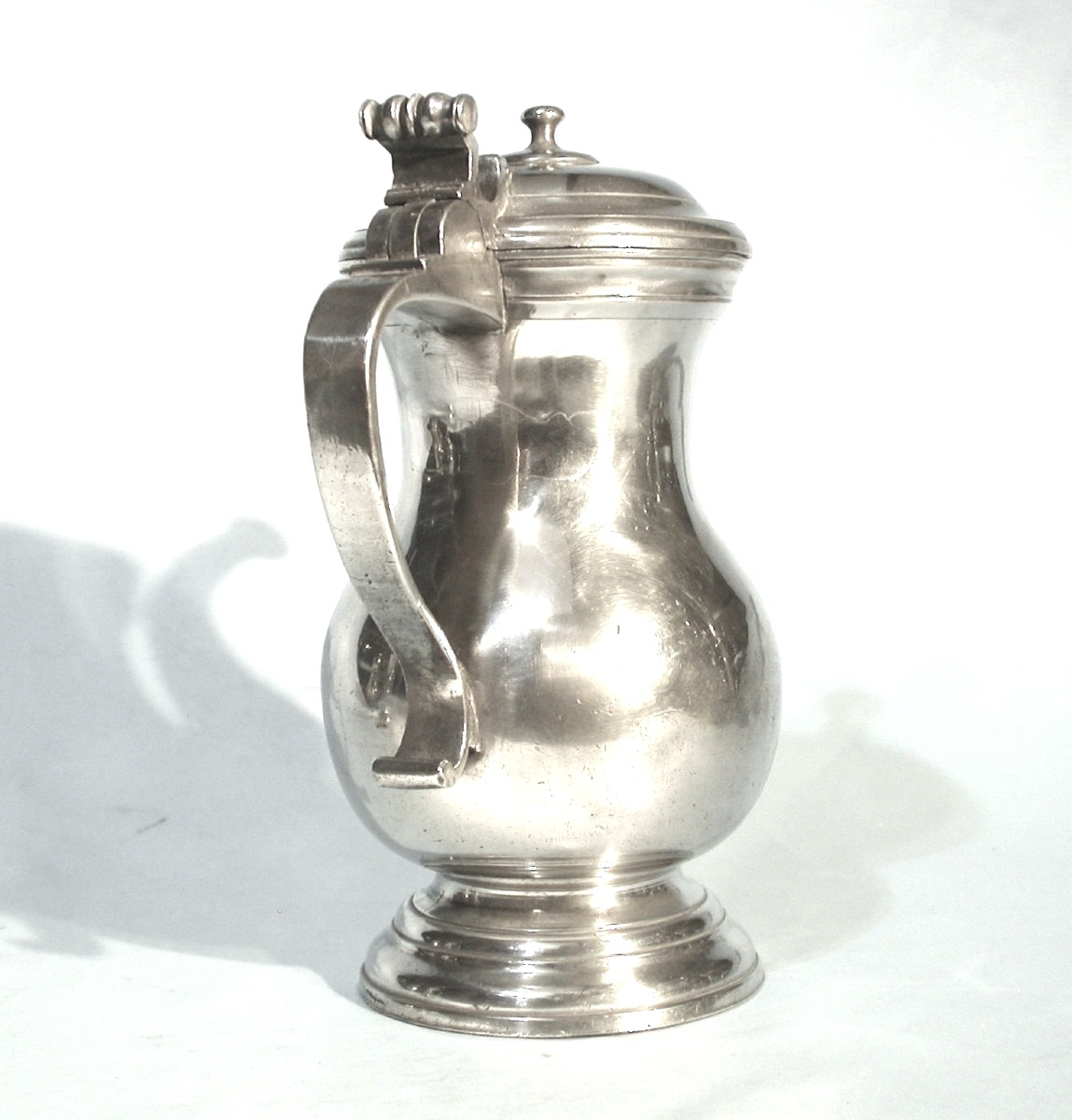 Pewter Oil Jug - Lyon, 19th Century-photo-3