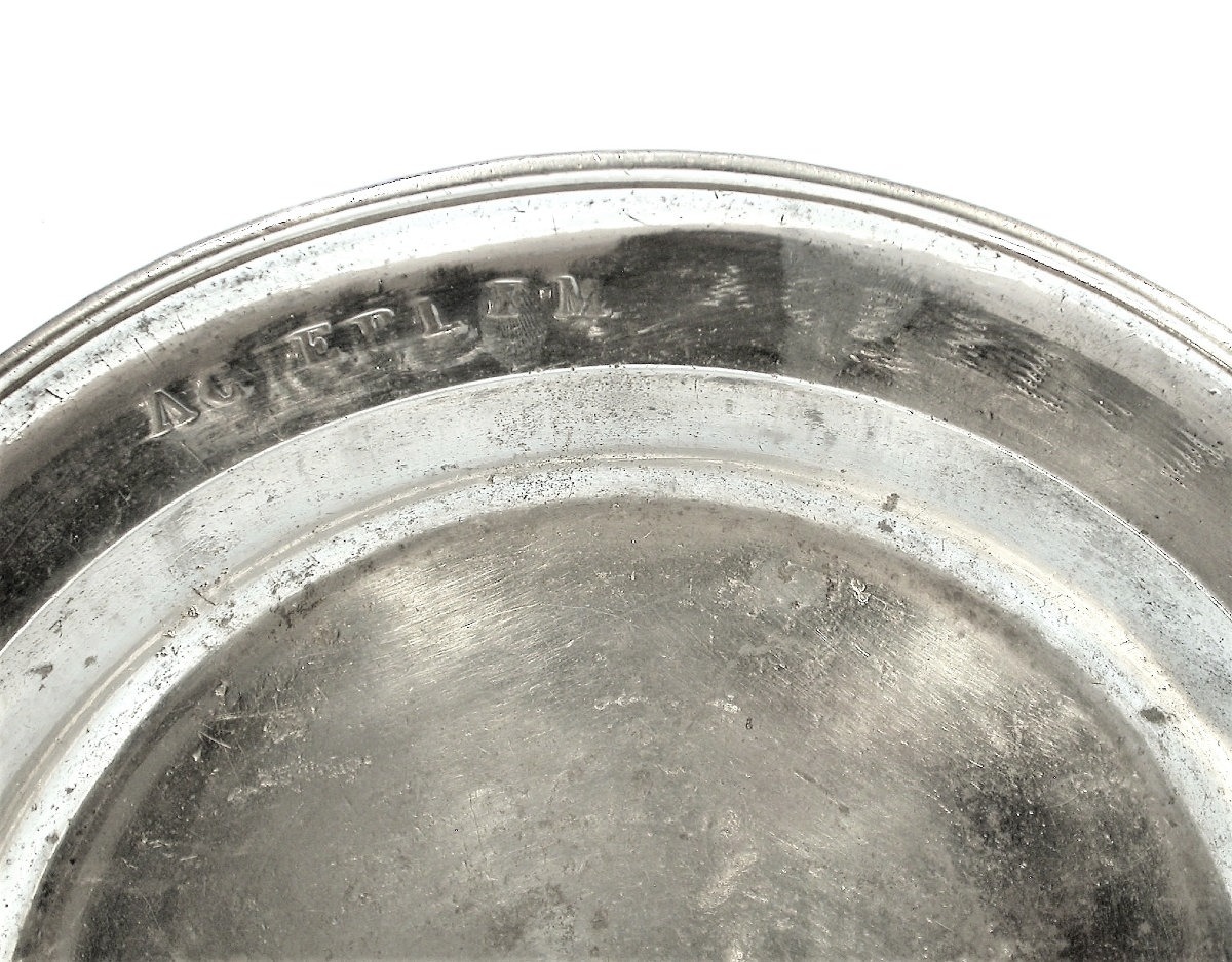 Deep Tin Dish - Leuven, Mid-19th Century-photo-2