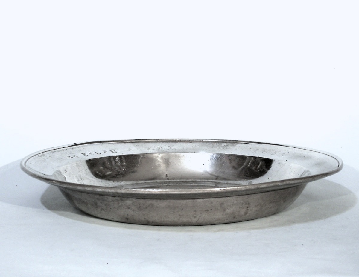 Deep Tin Dish - Leuven, Mid-19th Century-photo-3