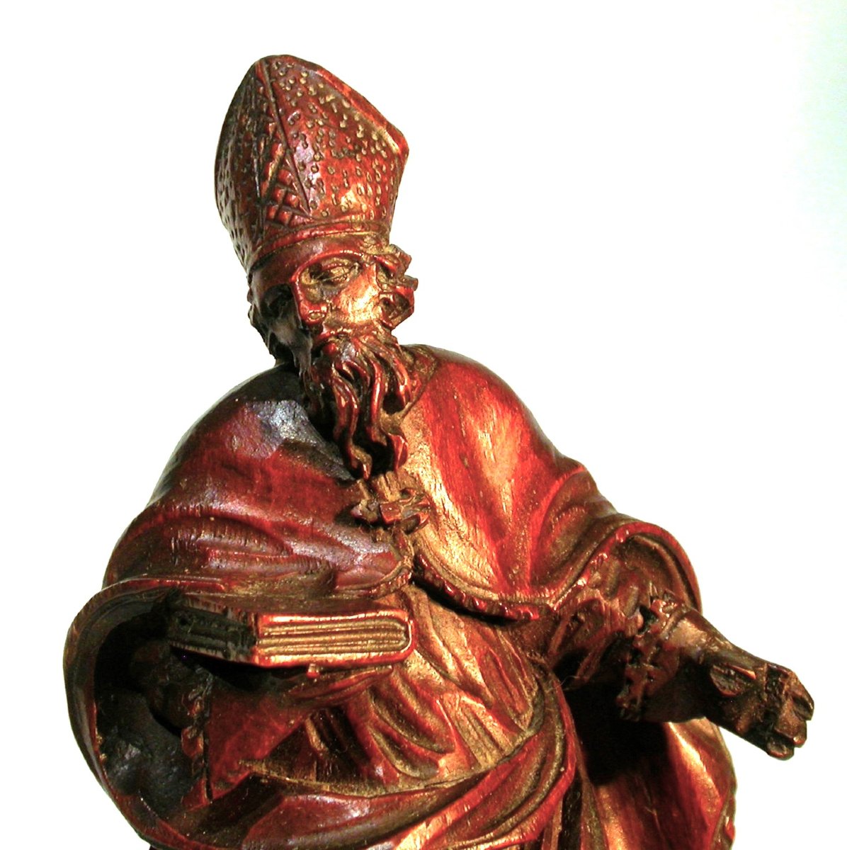Two Bishops In Carved Wood - Lorraine, Circa 1700 -photo-5