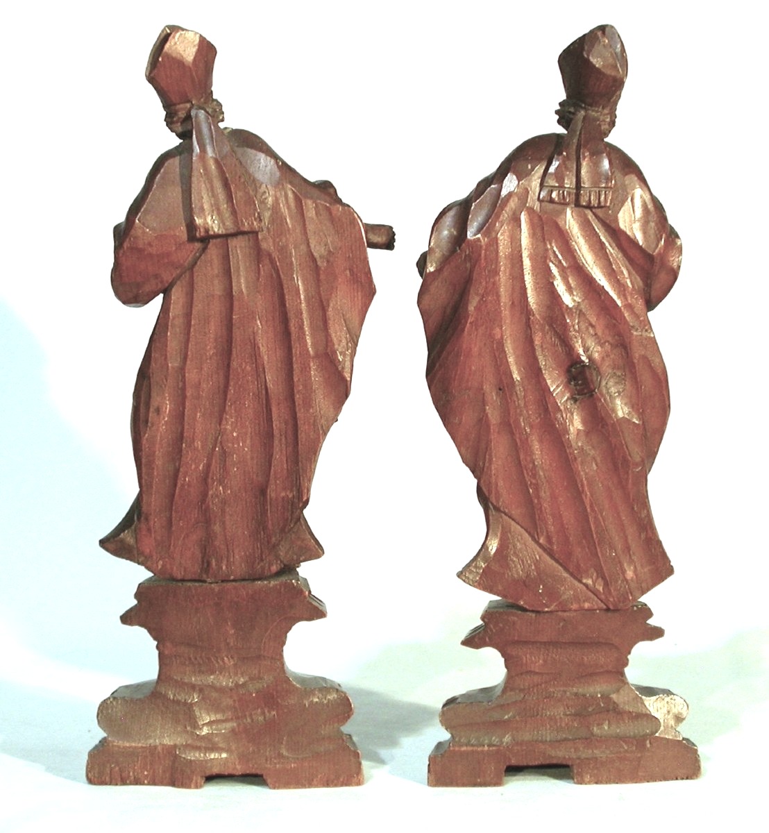 Two Bishops In Carved Wood - Lorraine, Circa 1700 -photo-7