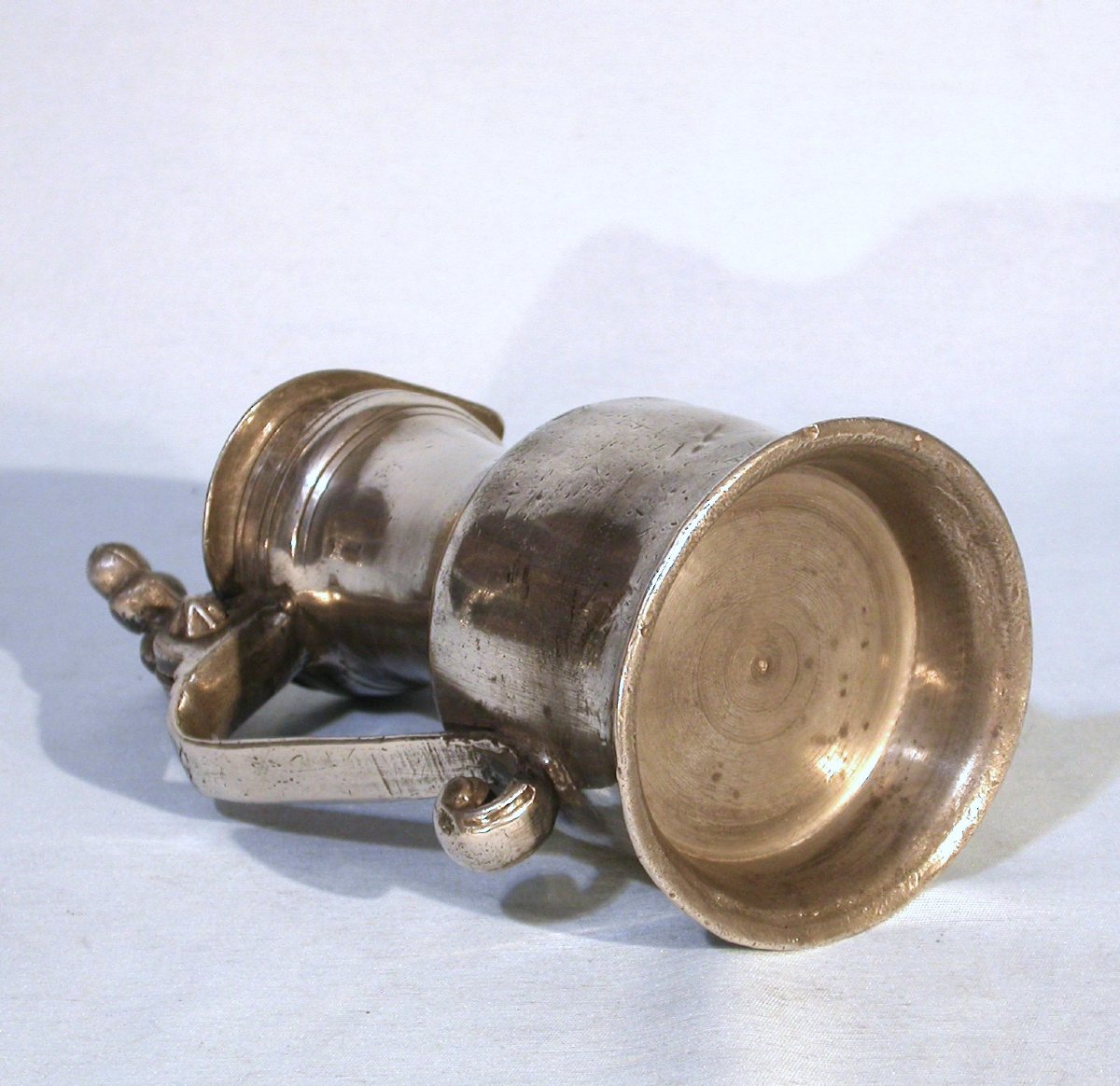 Small Pewter Wine Pitcher - Lisieux (lower Normandy), 18th Century-photo-1