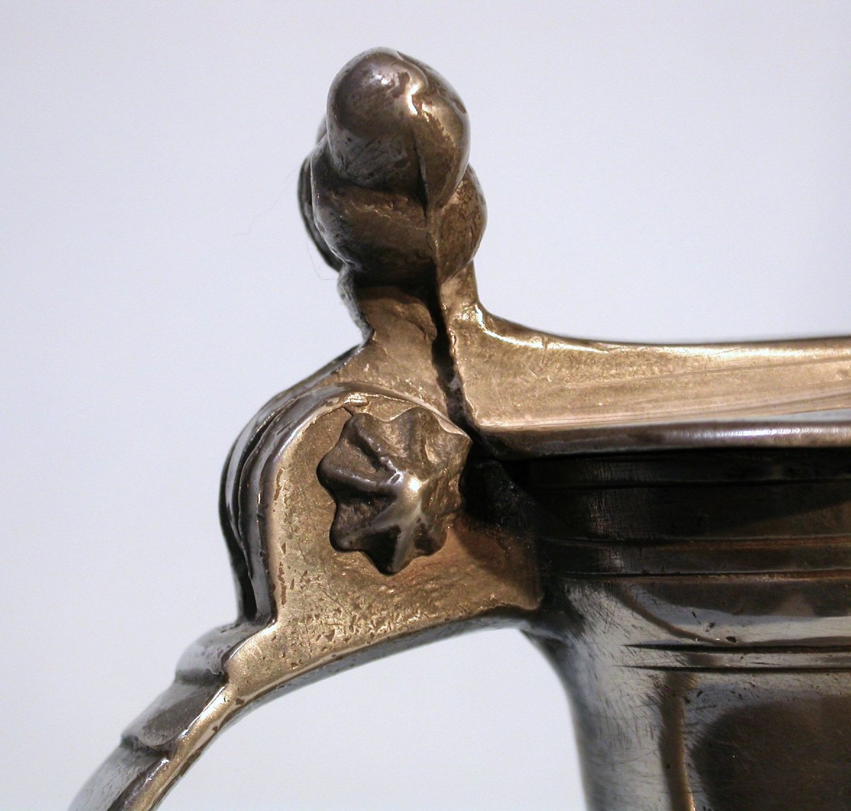 Small Pewter Wine Pitcher - Lisieux (lower Normandy), 18th Century-photo-2