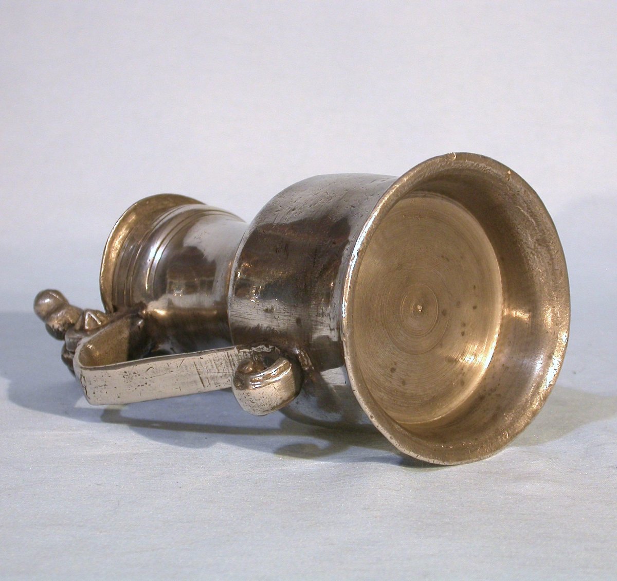 Small Pewter Wine Pitcher - Lisieux (lower Normandy), 18th Century-photo-3