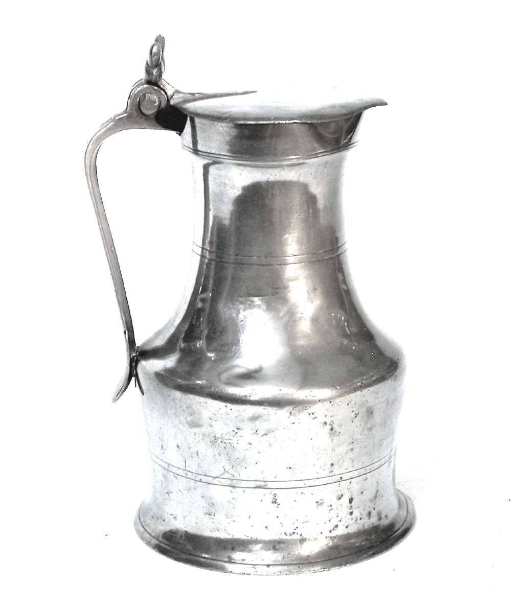 Pewter Wine Pitcher - Avranches, 19th Century-photo-2