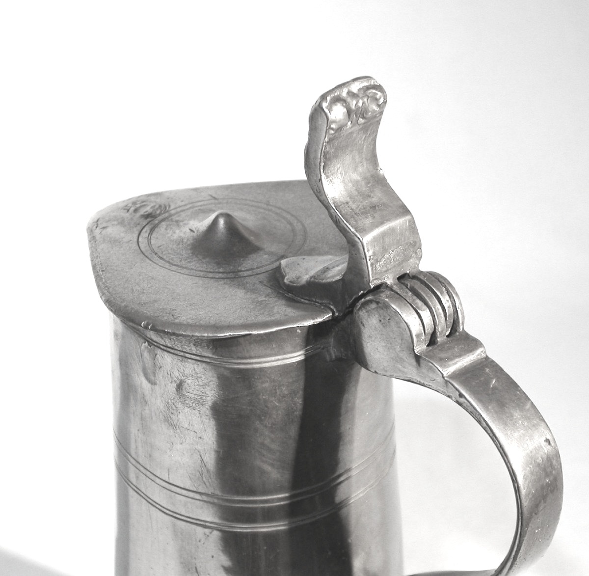 Pewter Wine Pitcher - Alsace Or Switzerland (?), 18th Century-photo-4