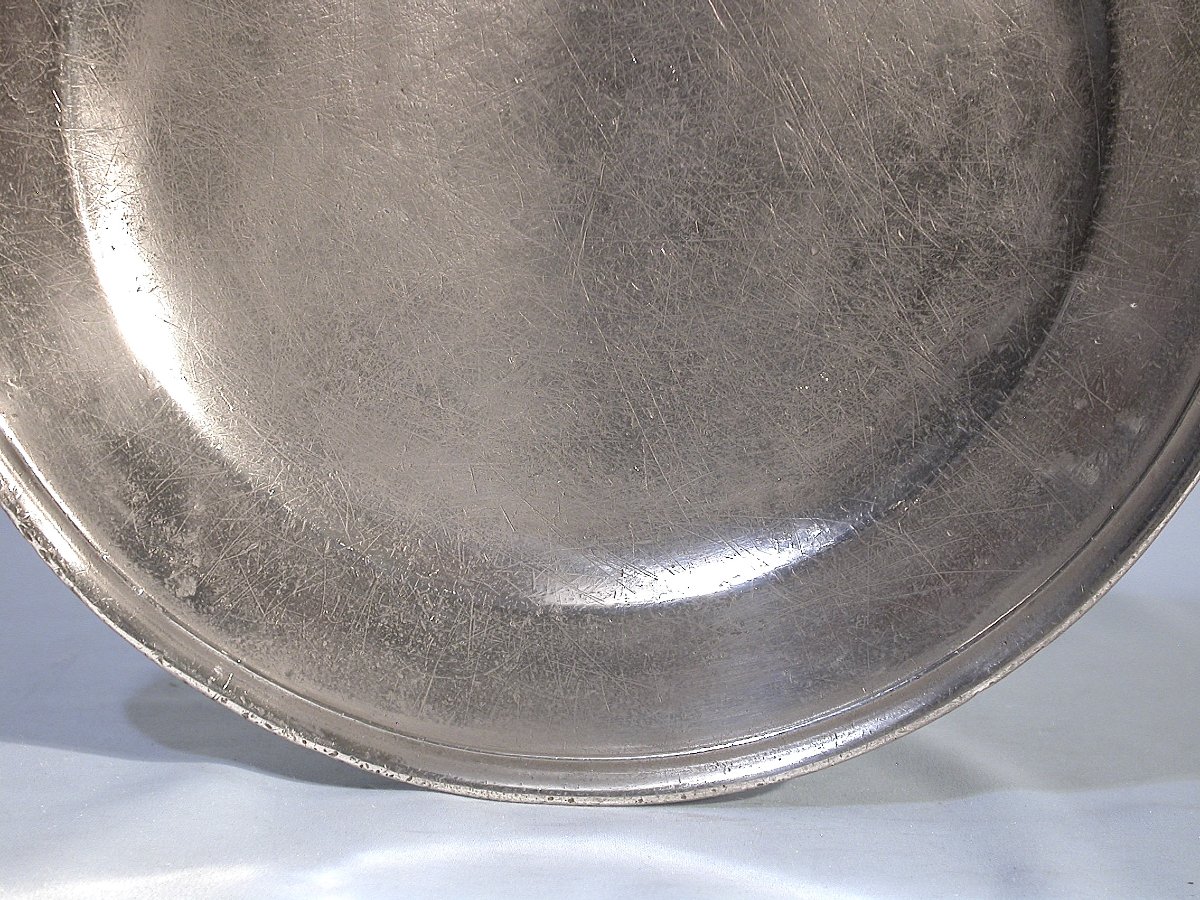 RARISSIME ASSIETTE EN ÉTAIN - GRENOBLE,  1702-1706-photo-3