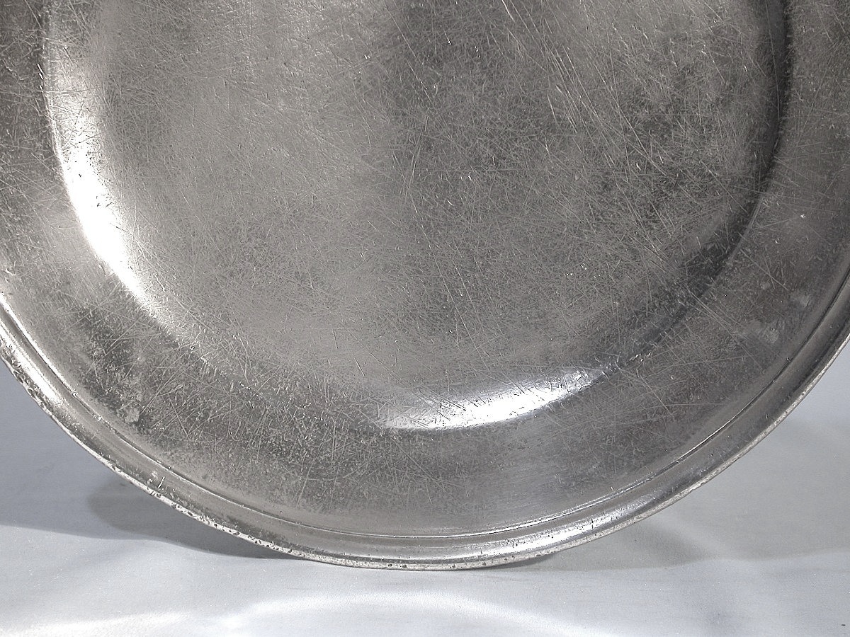 RARISSIME ASSIETTE EN ÉTAIN - GRENOBLE,  1702-1706-photo-3