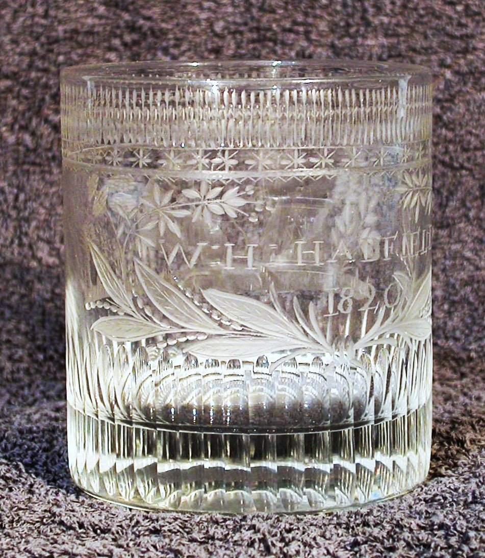 Engraved Glass Cup - England (?) - 1820-photo-2