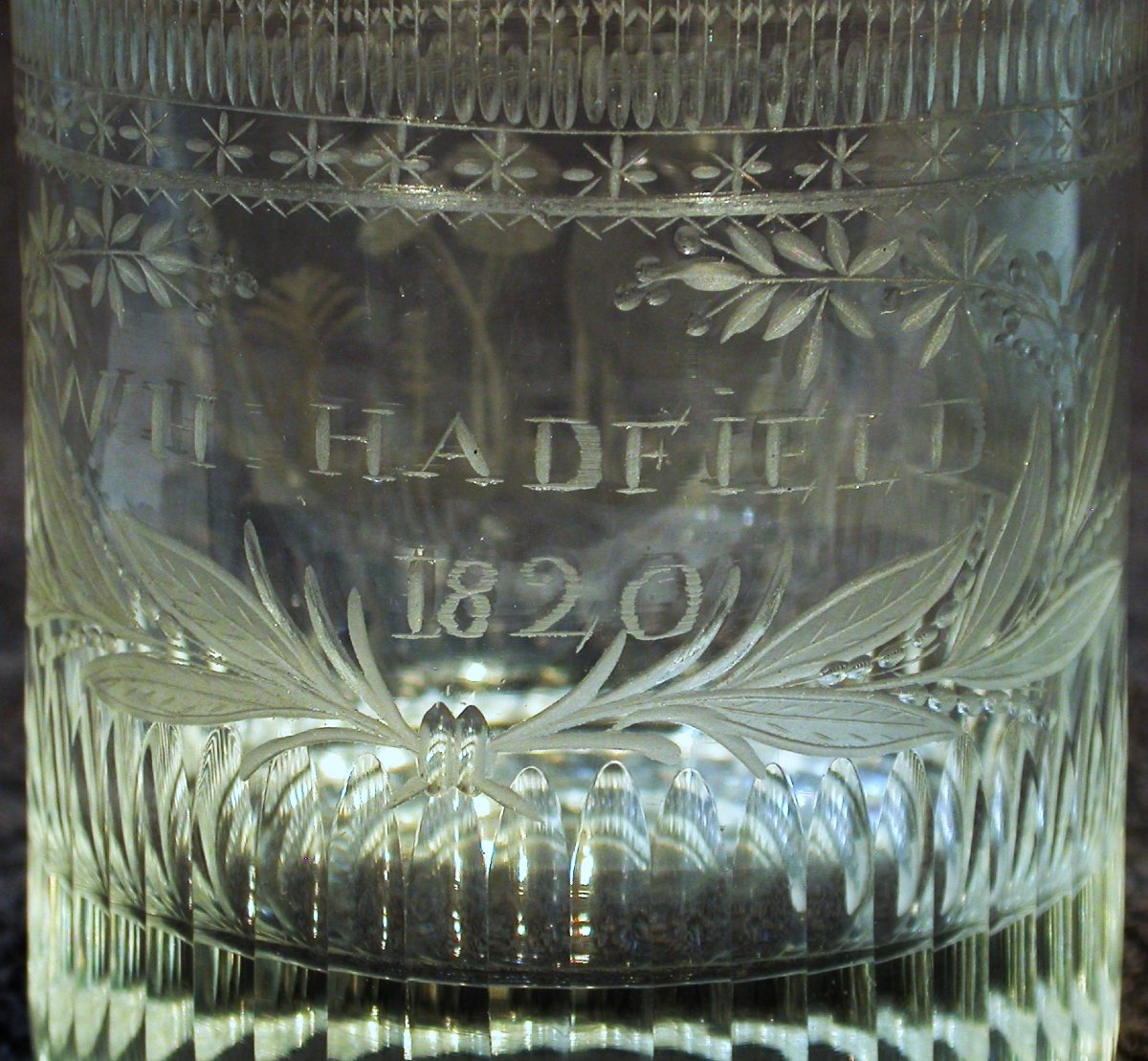 Engraved Glass Cup - England (?) - 1820-photo-3