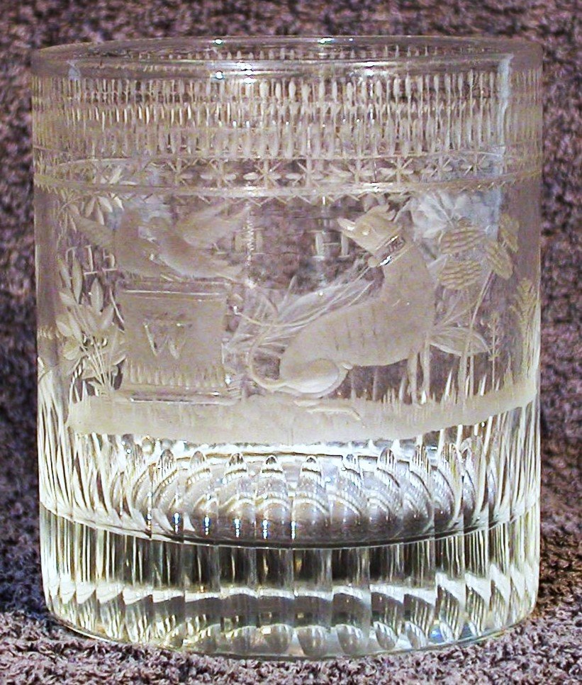 Engraved Glass Cup - England (?) - 1820-photo-2