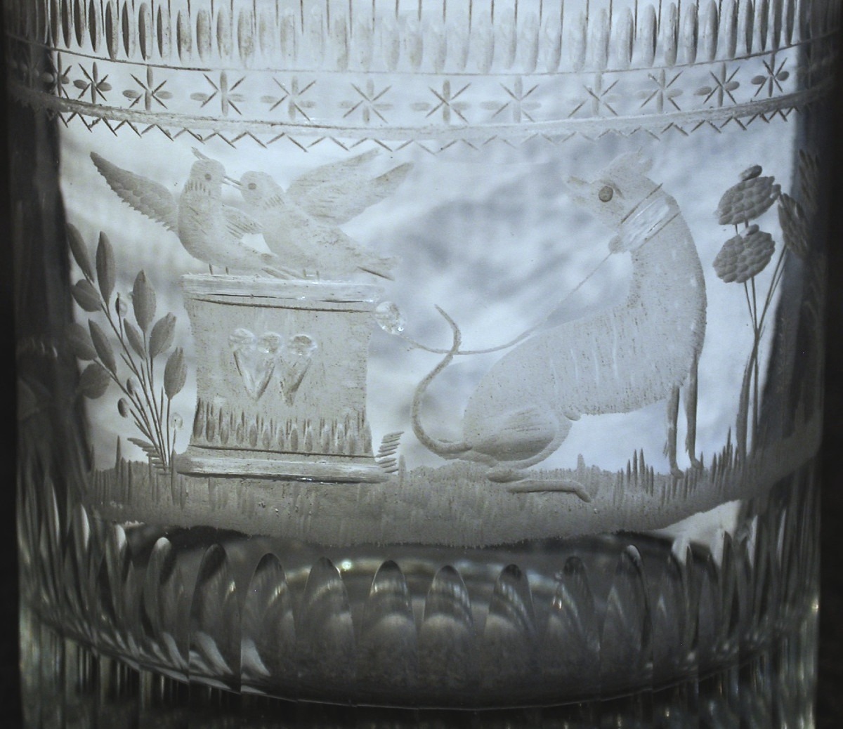 GOBELET EN VERRE GRAVE - ANGLETERRE (?) - 1820