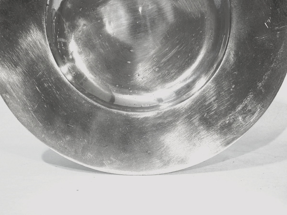 "à La Cardinal" Pewter Dish - Lyon, 17th Century-photo-3