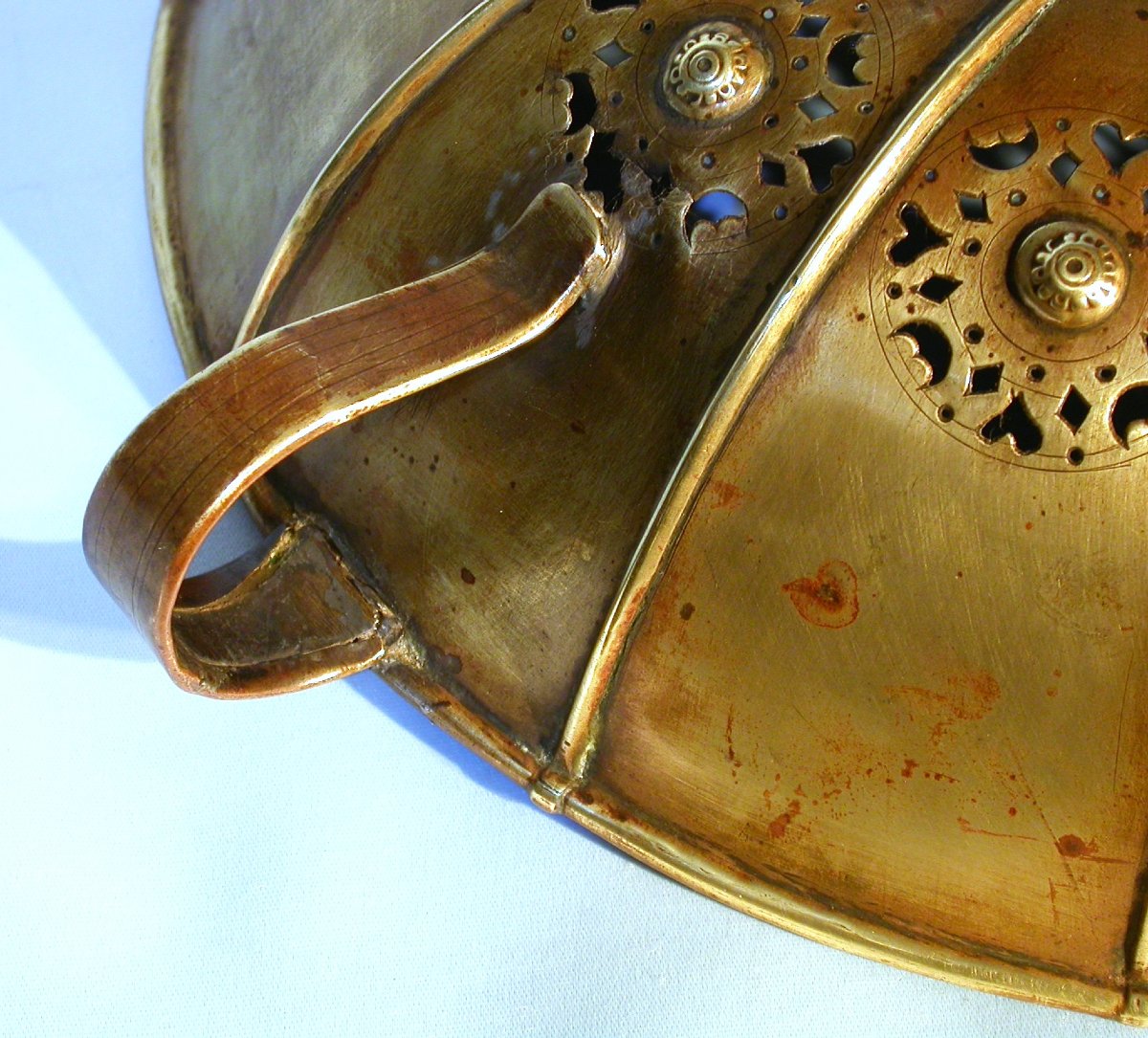 BEL ÉGOUTTOIR EN LAITON - CIRCA 1800-photo-1